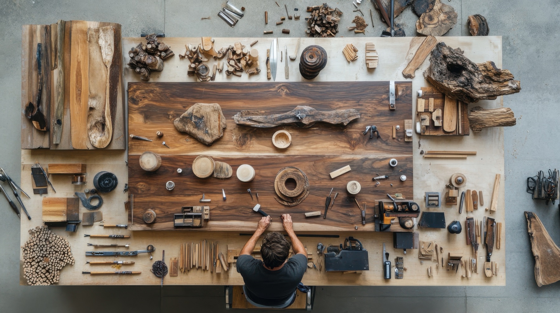 Artisan du bâtiment préparant un chantier